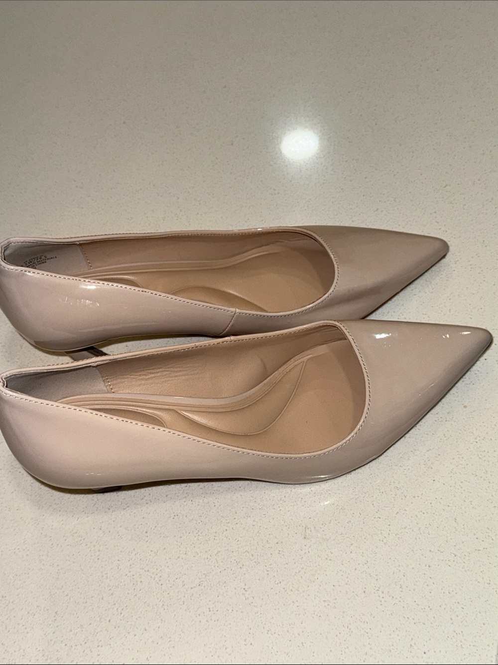Kelly & Katie Nude Pointed-Toe Low Heel Pumps - Picture 4 of 6